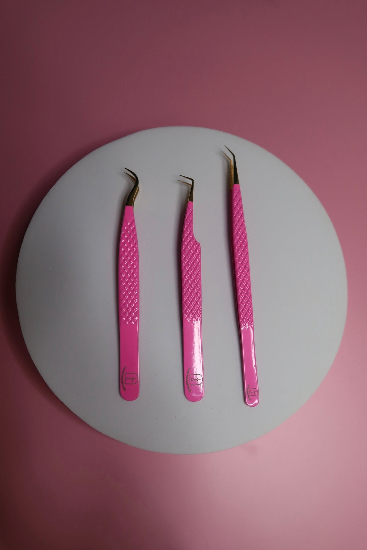 Pink Gold Tip Tweezers