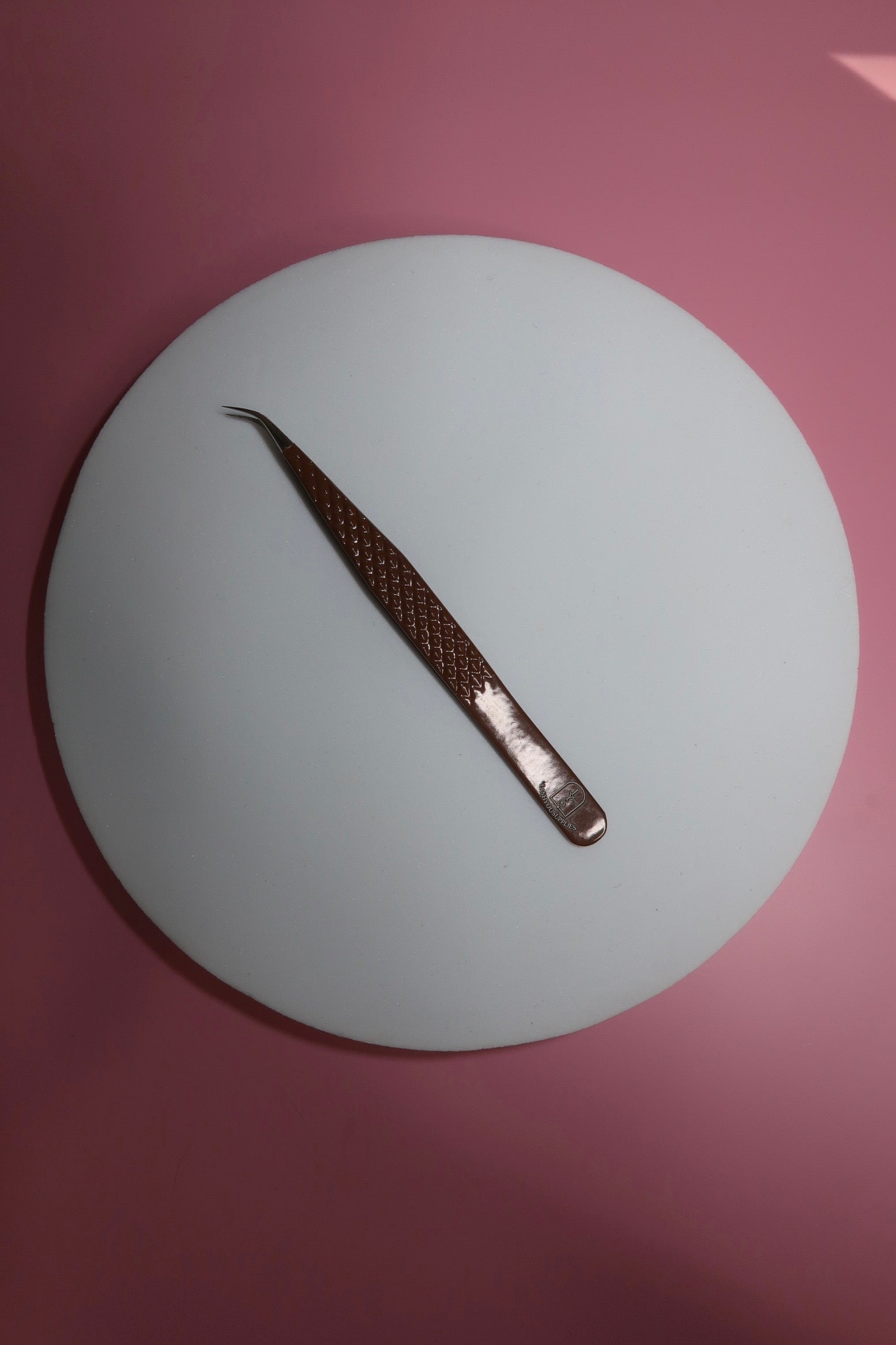 Brown Silver Tip Tweezers