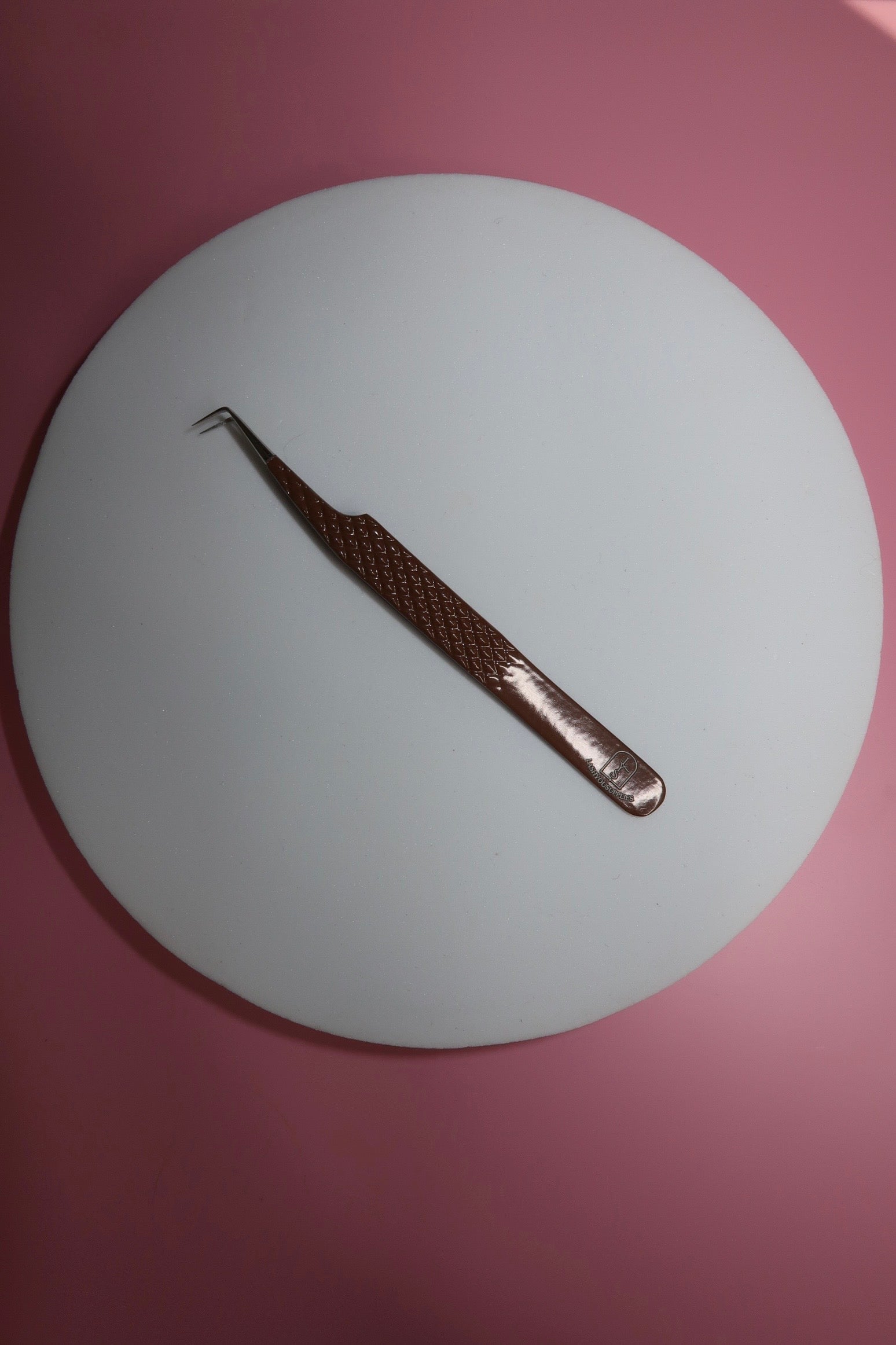 Brown Silver Tip Tweezers